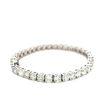 18.70 Carat Round Brilliant G Diamond 18 Karat White Gold Tennis Bracelet