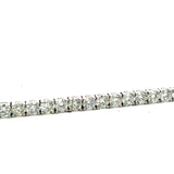 18.70 Carat Round Brilliant G Diamond 18 Karat White Gold Tennis Bracelet