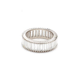 5.00 Carat Baguette Shape F VS1 Diamond White Platinum Eternity Band Ring
