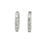 Lab-Grown 6.00 Carat Round Brilliant Diamond 14K White Gold Hoop Earrings