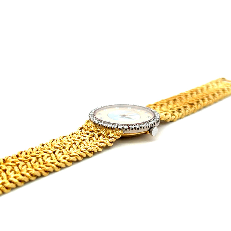 Piaget 1.56 Carat Round Brilliant G VS2 Diamond 18 Karat Yellow Gold Wrist Watch