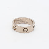 Cartier Vintage 6.20 Grams Size 52 18 Karat White Gold Love Band Ring