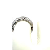 Vintage 0.23 Carat Round Brilliant G SI2 Diamond Size 6 Platinum Band Ring