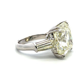 22.41 Carat Cushion Brilliant and Tapered Baguette Platinum Engagement Ring