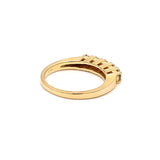 0.45 Carat Round Brilliant G SI1 Diamond 14 Karat Yellow Gold Band Ring