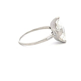 1.96 Carat Marquis Shape and Baguette Shape Diamond Platinum Engagement Ring