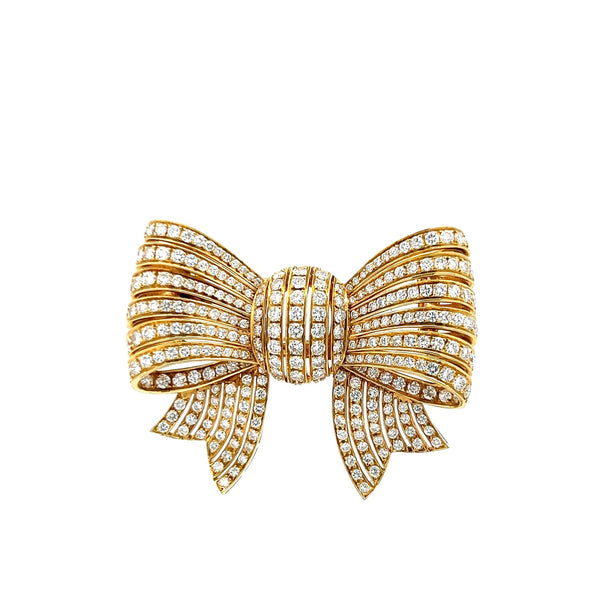 Van Cleef & Arpels 10.00 Carat Round Diamond 18K Yellow Gold Pin Brooch