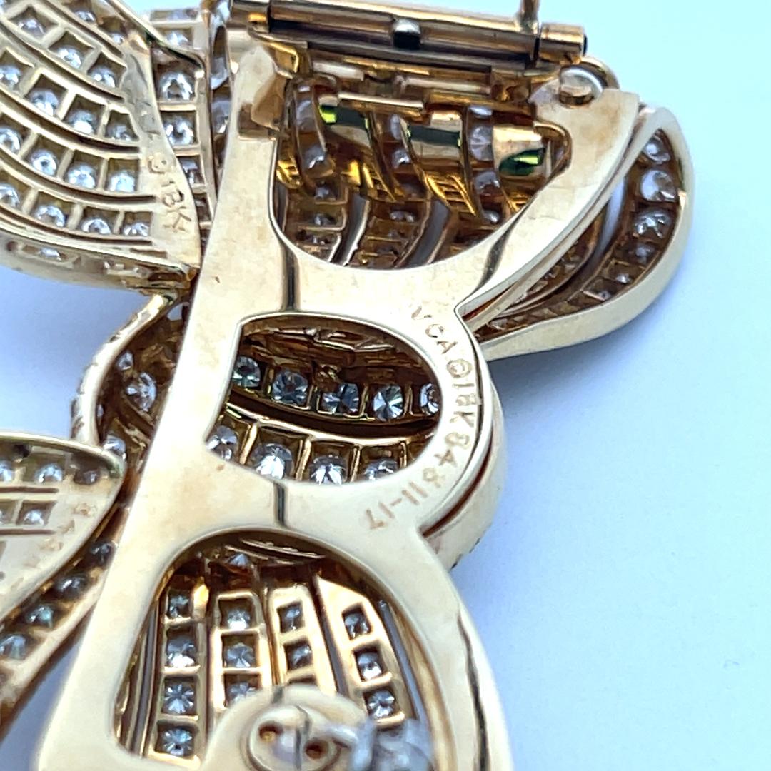 Van Cleef & Arpels 10.00 Carat Round Diamond 18K Yellow Gold Pin Brooch
