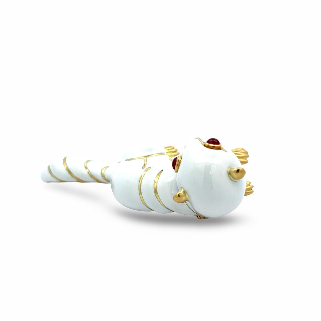 David Webb Vintage 18K Yellow Gold Squirrel Pin Brooch 60.1 Grams