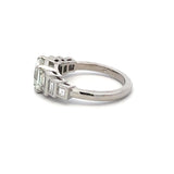 3.23 Carat Asscher Cut and Emerald Cut Diamond Platinum Engagement Ring