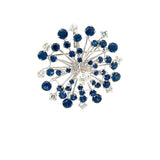 Oscar Heyman 2.72 Carat Sapphire 1.48 Carat Round Diamond Platinum Pin Brooch