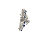 Oscar Heyman 2.72 Carat Sapphire 1.48 Carat Round Diamond Platinum Pin Brooch