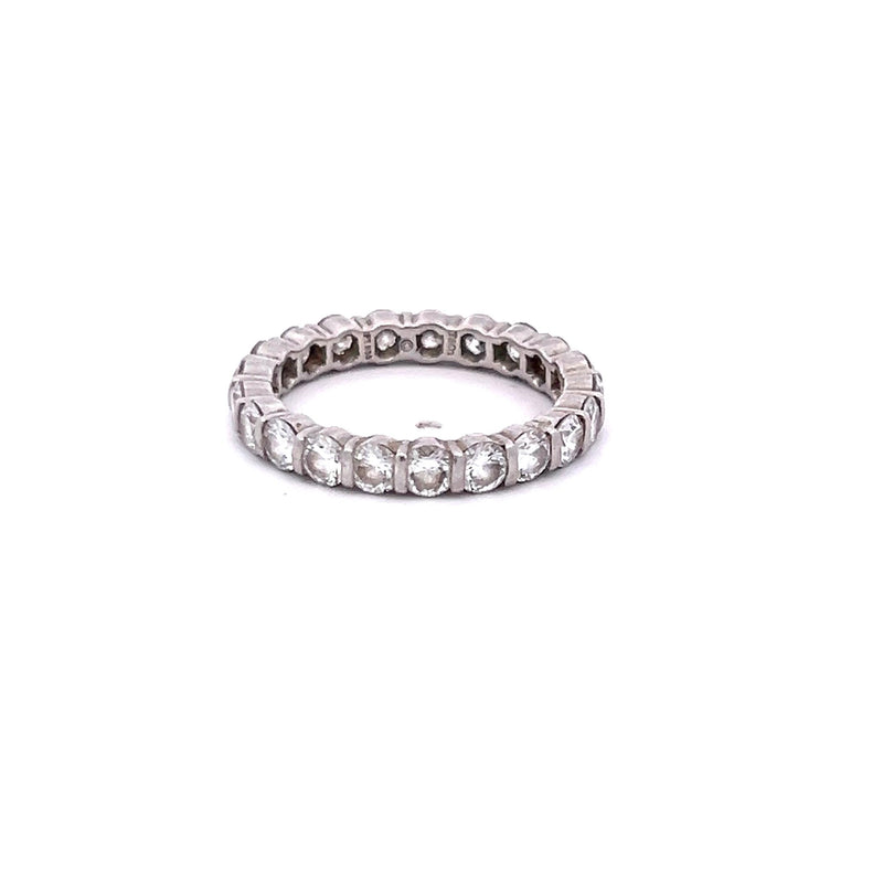 Tiffany & Co 2.10 Carat Round Brilliant Diamond Platinum Wedding Band Ring