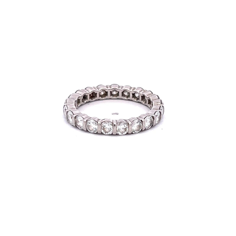 Tiffany & Co 2.10 Carat Round Brilliant Diamond Platinum Wedding Band Ring