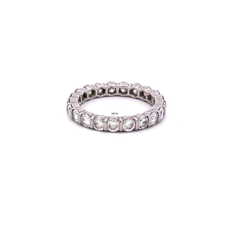 Tiffany & Co 2.10 Carat Round Brilliant Diamond Platinum Wedding Band Ring