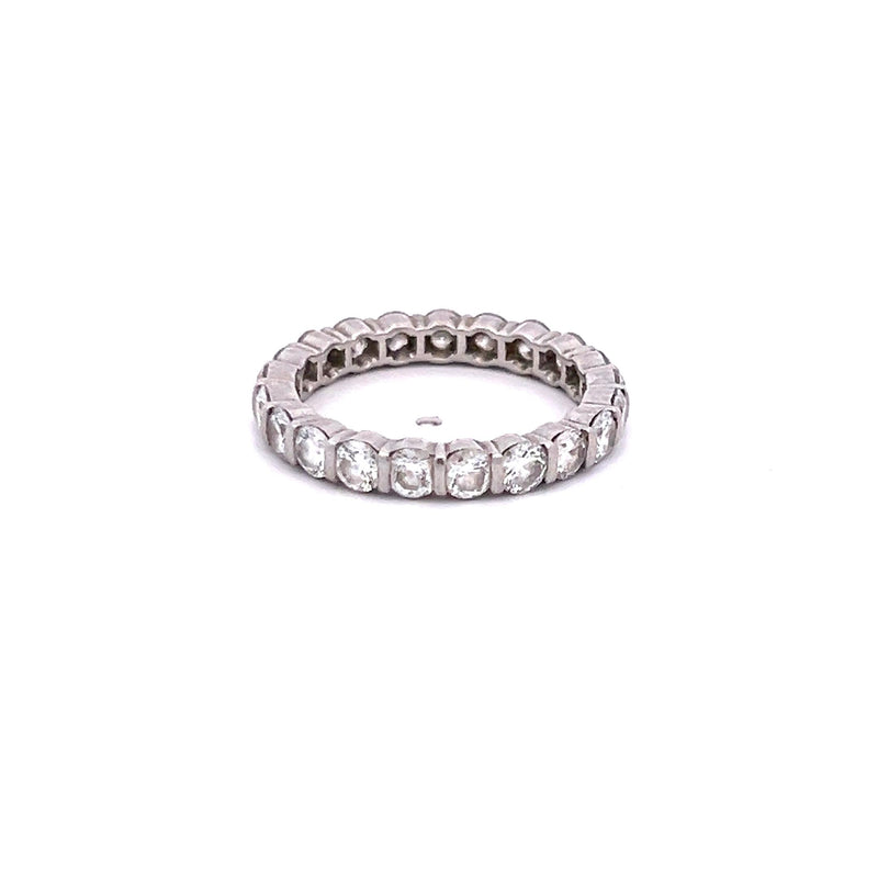 Tiffany & Co 2.10 Carat Round Brilliant Diamond Platinum Wedding Band Ring