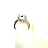 0.50 Carat Round Brilliant G SI1 Diamond 18 Karat White Gold Semi Mount Ring