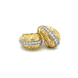 0.66 Carat Round Brilliant I SI1 Diamond 18 Karat Yellow Gold Clip On Earrings