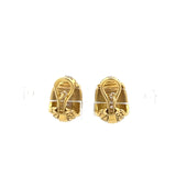 0.66 Carat Round Brilliant I SI1 Diamond 18 Karat Yellow Gold Clip On Earrings