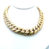 Vintage 71.40 Grams 18 Karat Yellow Gold Cuban Link Necklace