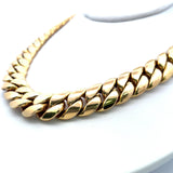 Vintage 71.40 Grams 18 Karat Yellow Gold Cuban Link Necklace