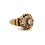 0.60 Carat Old European Cut L I1-SI2 Diamond 18 Karat Yellow Gold Edwardian Ring