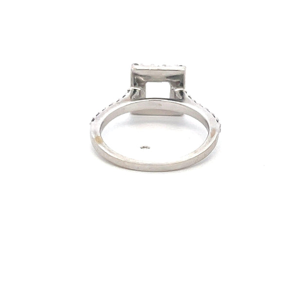 0.30 Carat Round Brilliant Diamond 14 Karat White Gold Semi Mount Ring