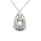 0.79 Carat Circular Brilliant Cut L I1 Diamond Platinum Pendant Necklace