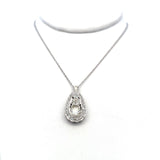 0.79 Carat Circular Brilliant Cut L I1 Diamond Platinum Pendant Necklace