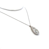 0.79 Carat Circular Brilliant Cut L I1 Diamond Platinum Pendant Necklace