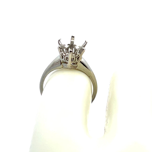 Vintage 4.10 Grams Size 6 Platinum Semi Mount Ring