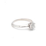 Tiffany & Co 1.12 Carat Old European Cut F VS2 Diamond Platinum Engagement Ring