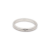 Tiffany & Co 0.03 Carat Round Brilliant F VS1 Diamond Platinum Wedding Band Ring