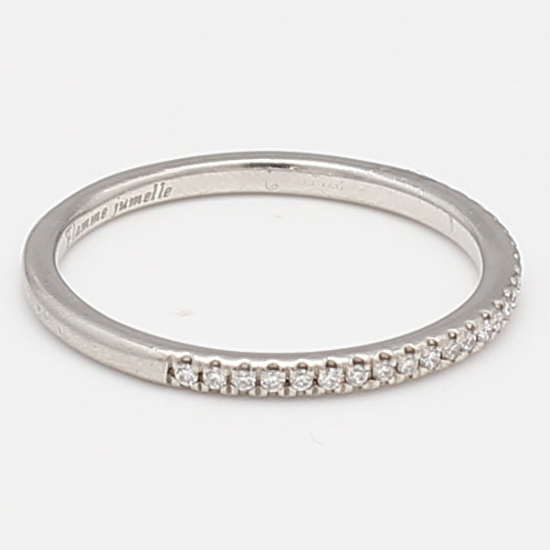 0.20 Carat Round Brilliant F VS1 Diamond Platinum Wedding Band Ring