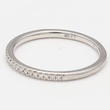 0.20 Carat Round Brilliant F VS1 Diamond Platinum Wedding Band Ring