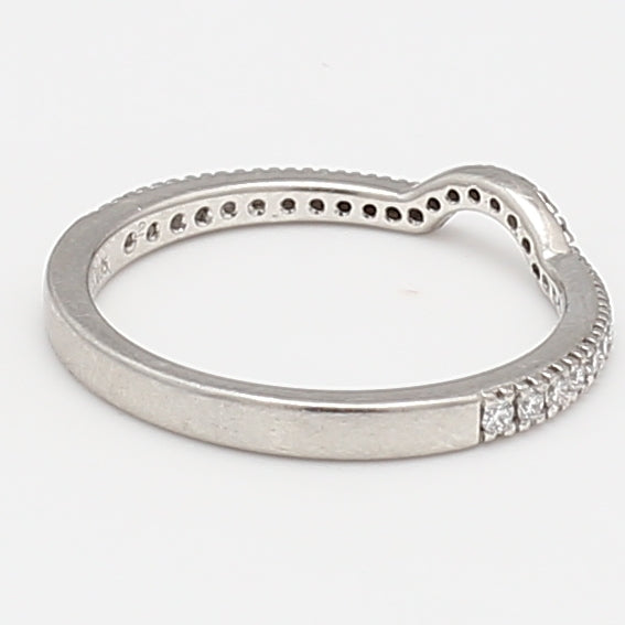 0.18 Carat Round Brilliant G SI1 Diamond Platinum Wedding Band Ring