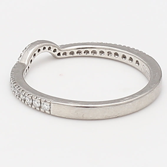 0.18 Carat Round Brilliant G SI1 Diamond Platinum Wedding Band Ring