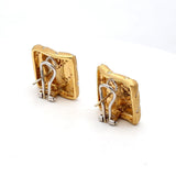 0.76 Carat Round Brilliant G VS1 Diamond 18 Karat Yellow Gold Clip On Earrings