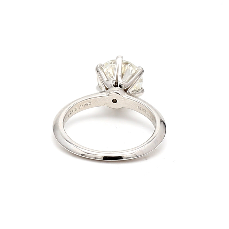 Tiffany & Co 3.03 Carat Round Brilliant I VS1 Diamond Platinum Engagement Ring