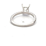 0.18 Carat Round Brilliant G VS2 Diamond 14 Karat White Gold Semi Mount Ring