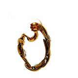 1.50 Carat Round Brilliant I VS1 Diamond 18 Karat Yellow Gold Dangling Earrings