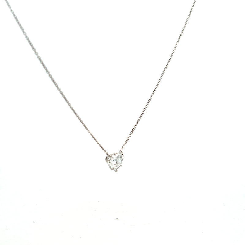 Harry Winston 3.63 Carat Heart Shape D VS1 Diamond Platinum Pendant Necklace