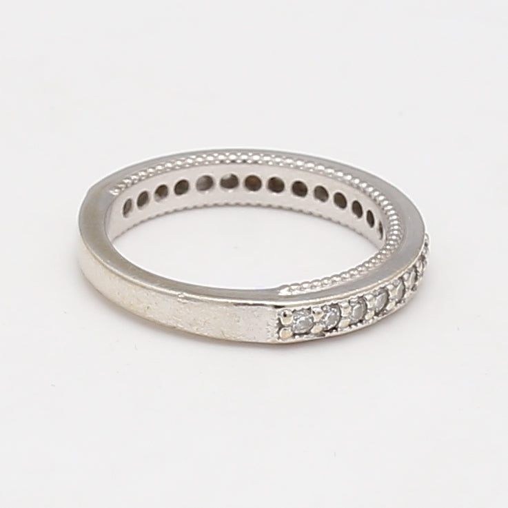 0.25 Carat Round Brilliant I SI1 Diamond Platinum Wedding Band Ring