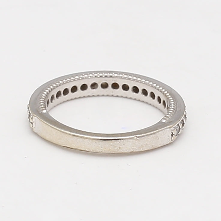 0.25 Carat Round Brilliant I SI1 Diamond Platinum Wedding Band Ring
