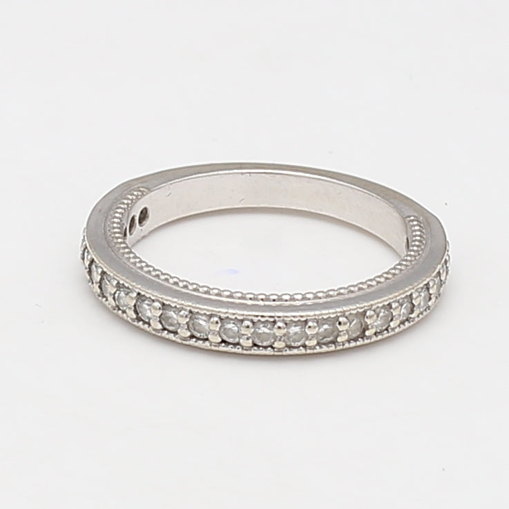 0.25 Carat Round Brilliant I SI1 Diamond Platinum Wedding Band Ring