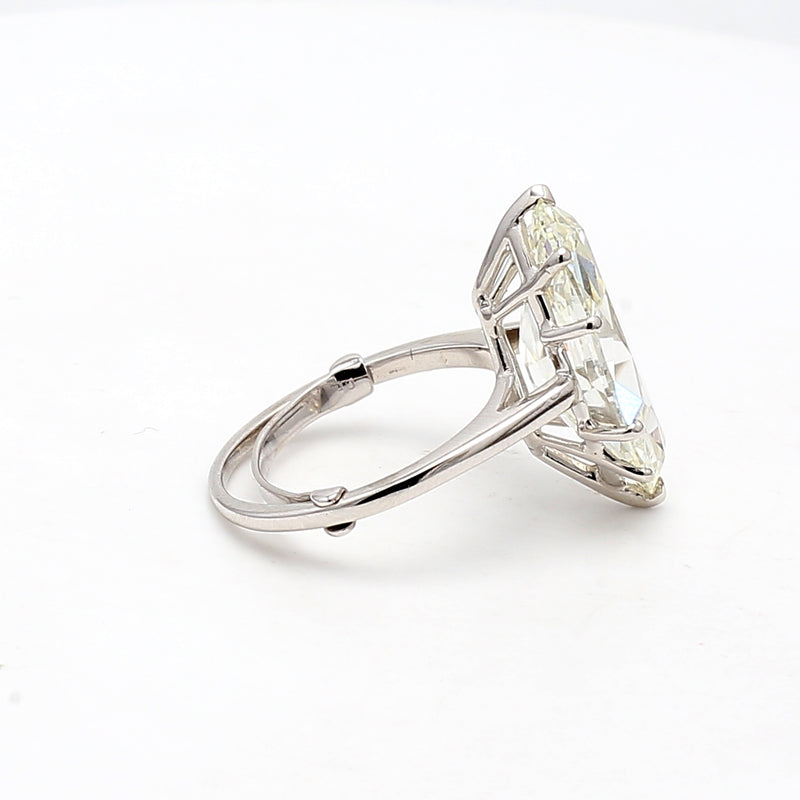 9.15 Carat Marquis Shape K VS2 Diamond Platinum Gems Stone Ring