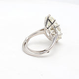 9.15 Carat Marquis Shape K VS2 Diamond Platinum Gems Stone Ring