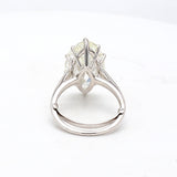 9.15 Carat Marquis Shape K VS2 Diamond Platinum Gems Stone Ring