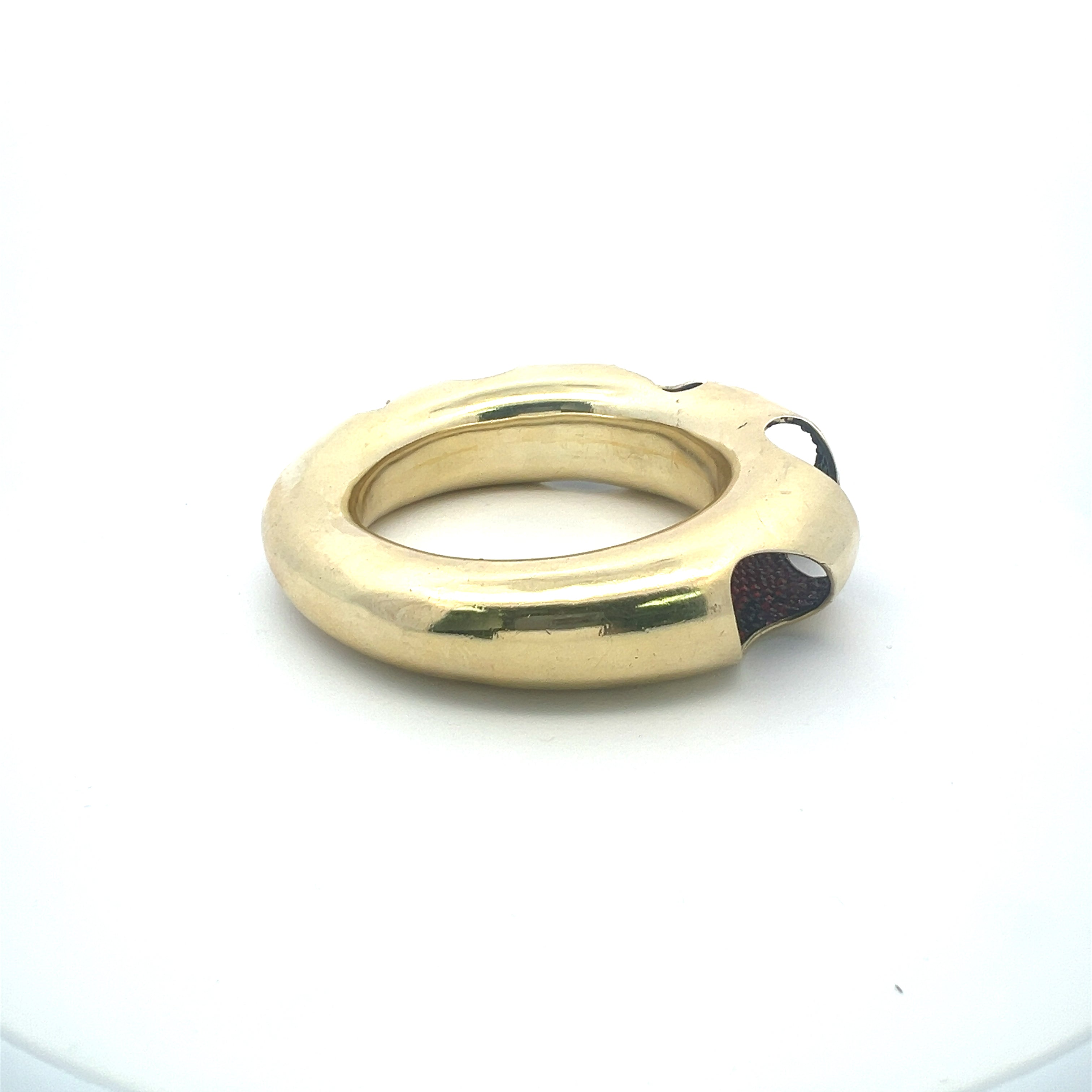 Vintage 106.70 Grams 18 Karat Yellow Gold Bangle Bracelet