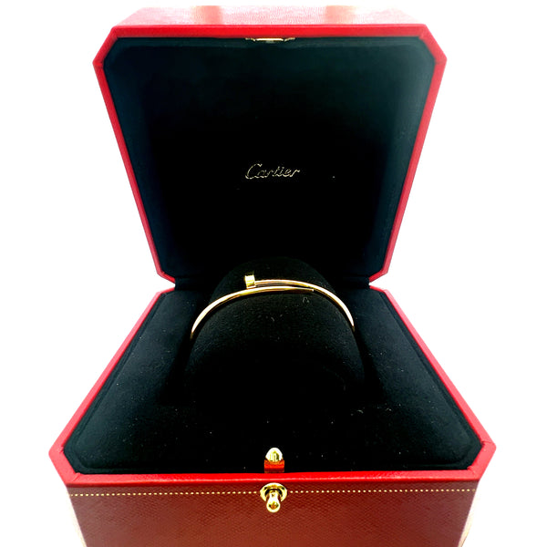 Cartier Juste Un Clou 18 Karat Rose Gold Bangle Bracelet Size 17